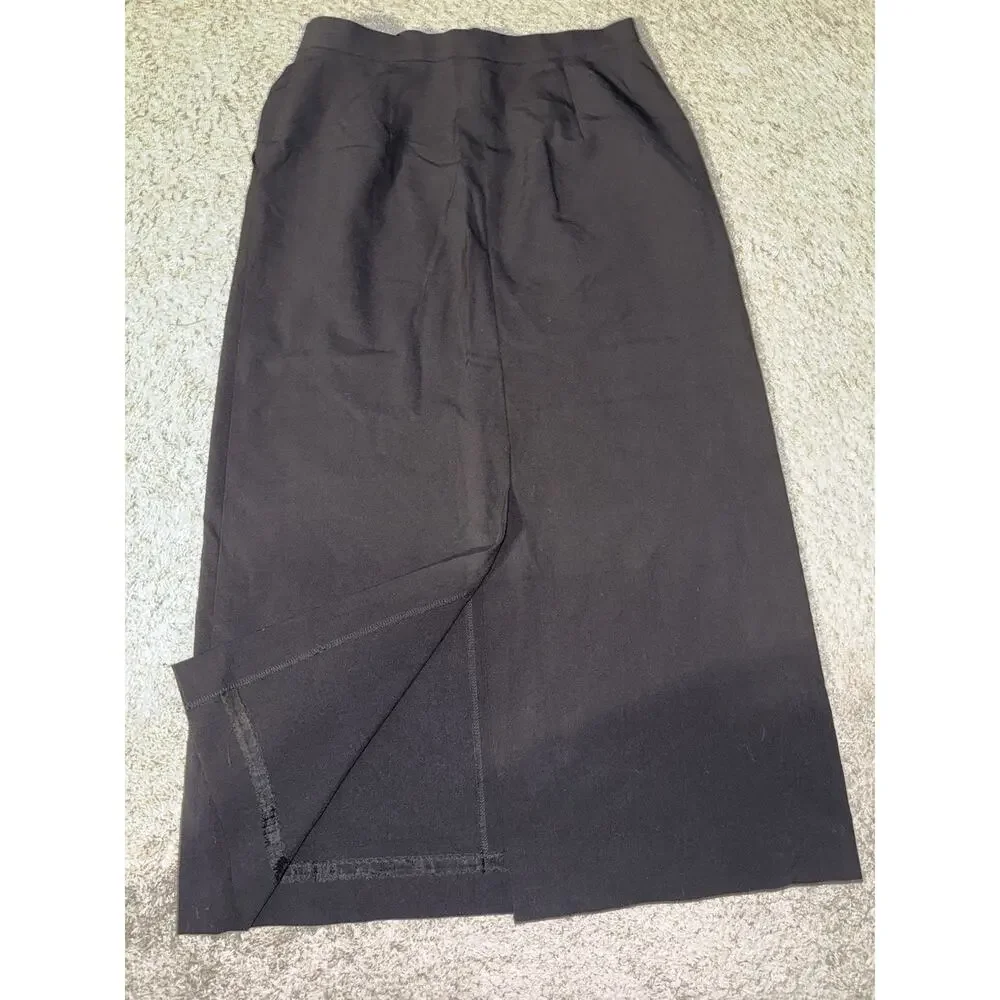 TALBOTS Petites Women's Rayon Blend Stretch Straight Pencil‎ Skirt Slit Size 10P